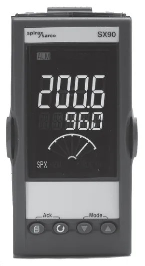 SX90 过程控制器前面板,带显示屏、状态指示灯和键盘
