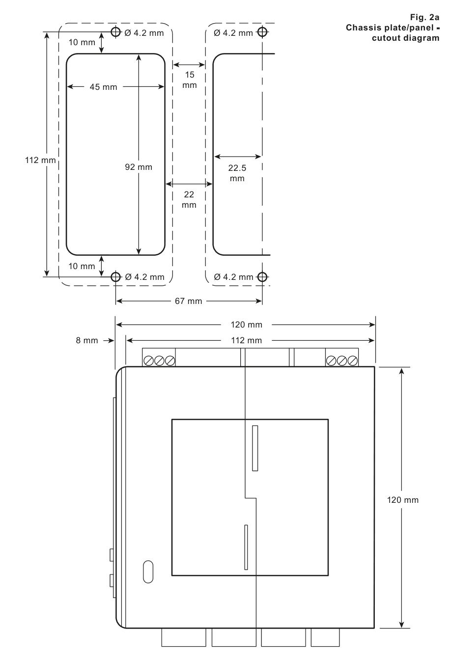 LC3050 底盘板和面板开孔尺寸