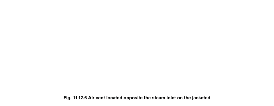 Fig. 11.12.6 - Air vent located opposite the steam inlet on the jacketed pan